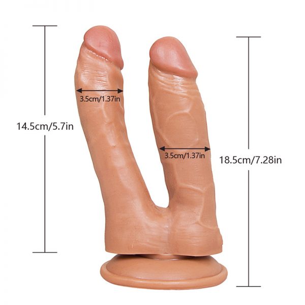 Double Penetration 7.28Inch Double Strap On Dildo 4