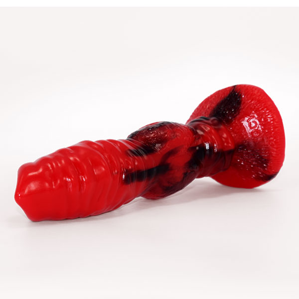 Red Dildo Mitchell-7.99Inch Knotted Canine Dog & Wolf dildo 8