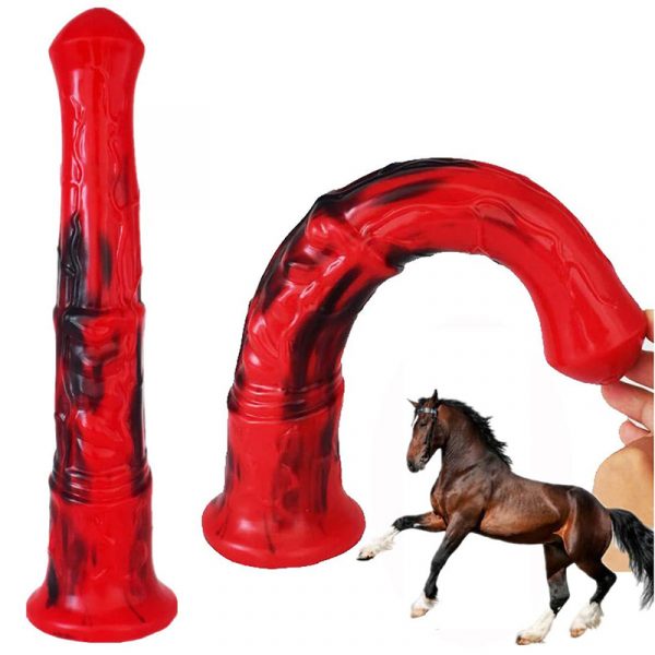 Red Dildo 11.61Inch Silicone Big Horse Dildo 5