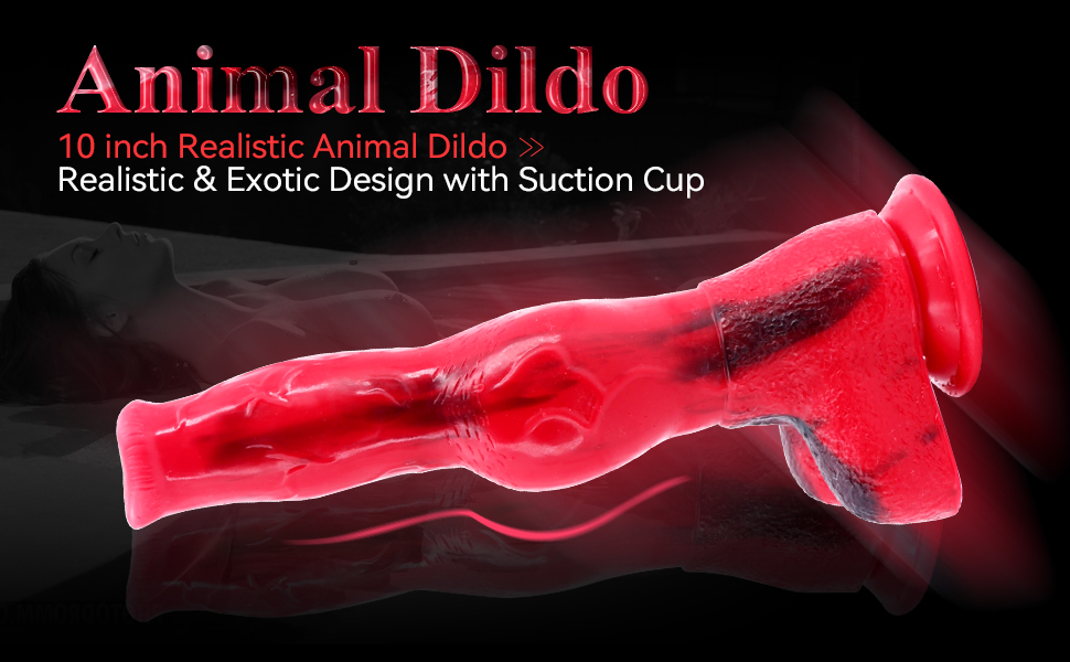 Red Dildo 10.82Inch Silicone Realistic Dog Dildo With Suction Cup 15