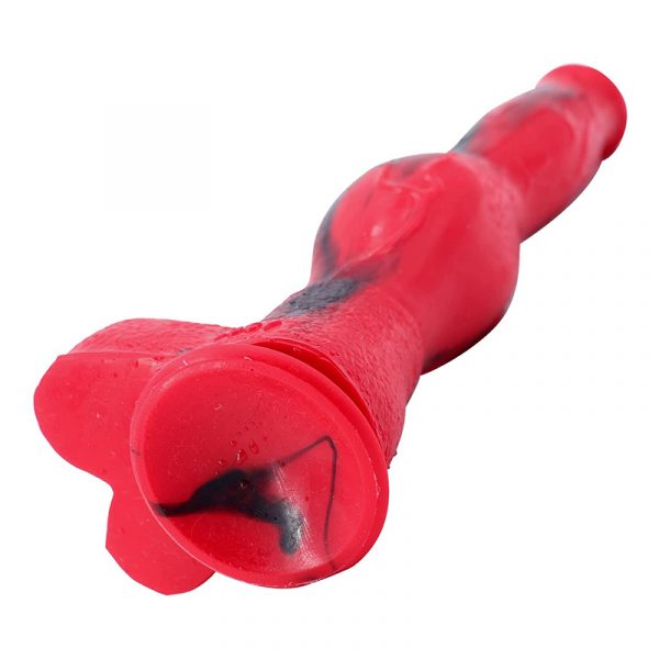 Red Dildo 10.82Inch Silicone Realistic Dog Dildo With Suction Cup 10
